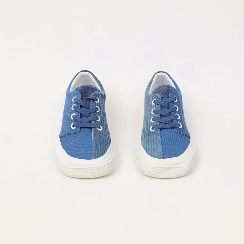 

kids 2022 new design spring and autumn Denim color canvas shoes one lot size 26-35 10pcs