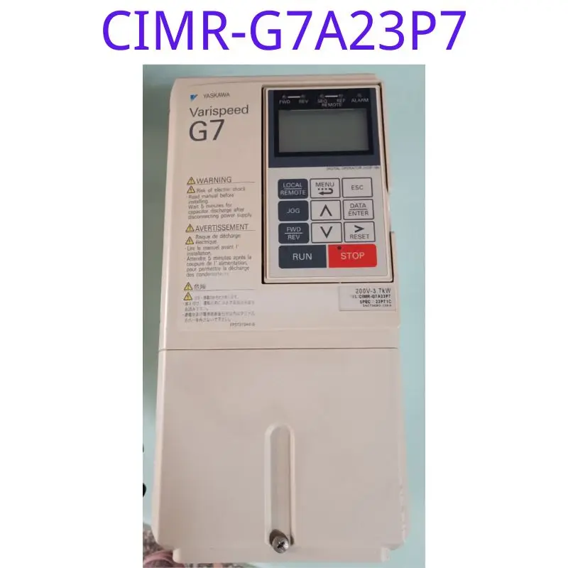 

Used G7 frequency converter CIMR-G7A23P7 3.7KW 220V functional test intact