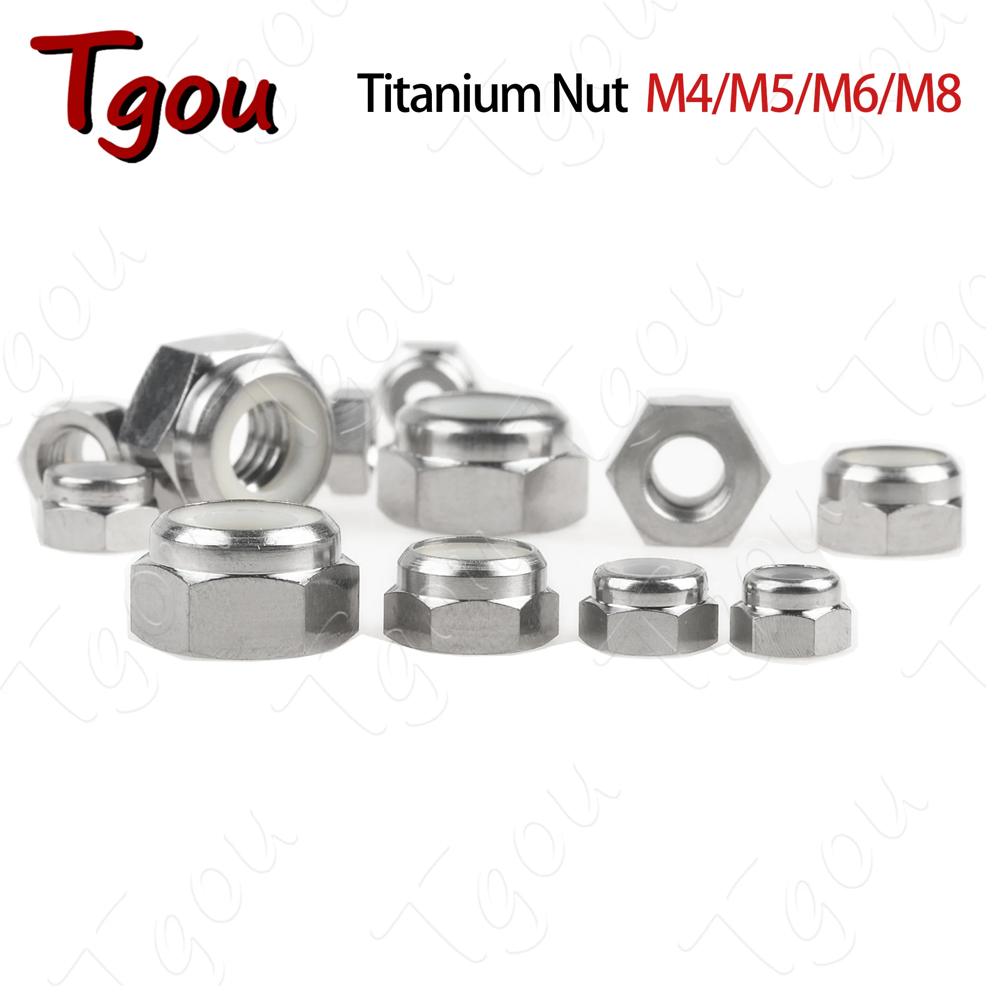 

Титановая гайка M4/M5/M6/M8, нейлоновые стопорные гайки для велосипеда, мотоцикла