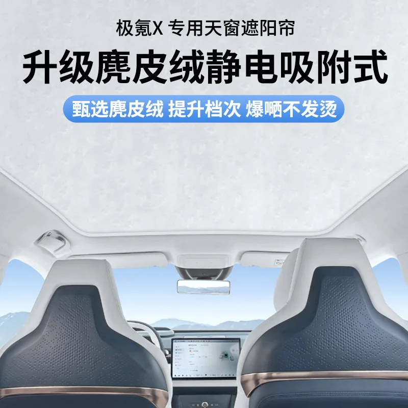 Подходит для замшевого потолочного солнцезащитного козырька ZEEKR X панорамного и