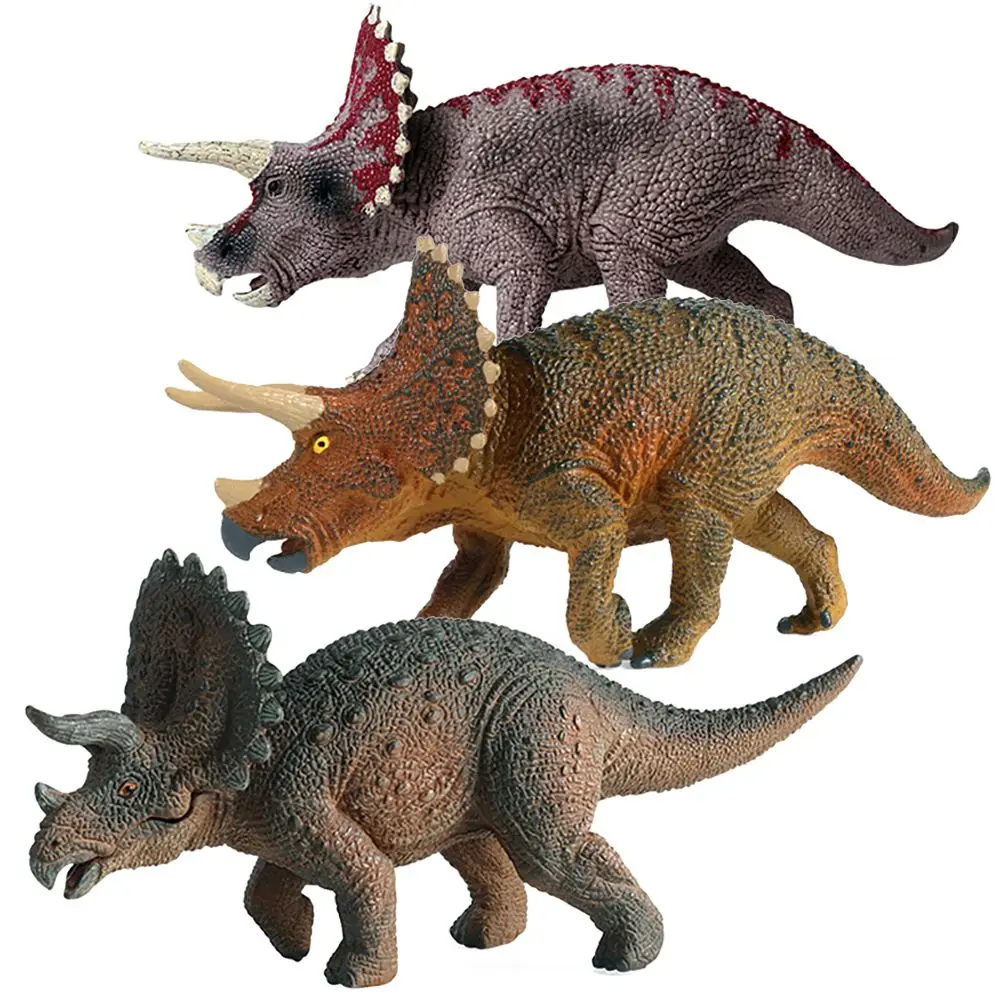 

Игрушка для раннего изучения науки и природы, прималевая сцена, фигурка Трицератопс, реалистичная модель динозавра, доисторические животные
