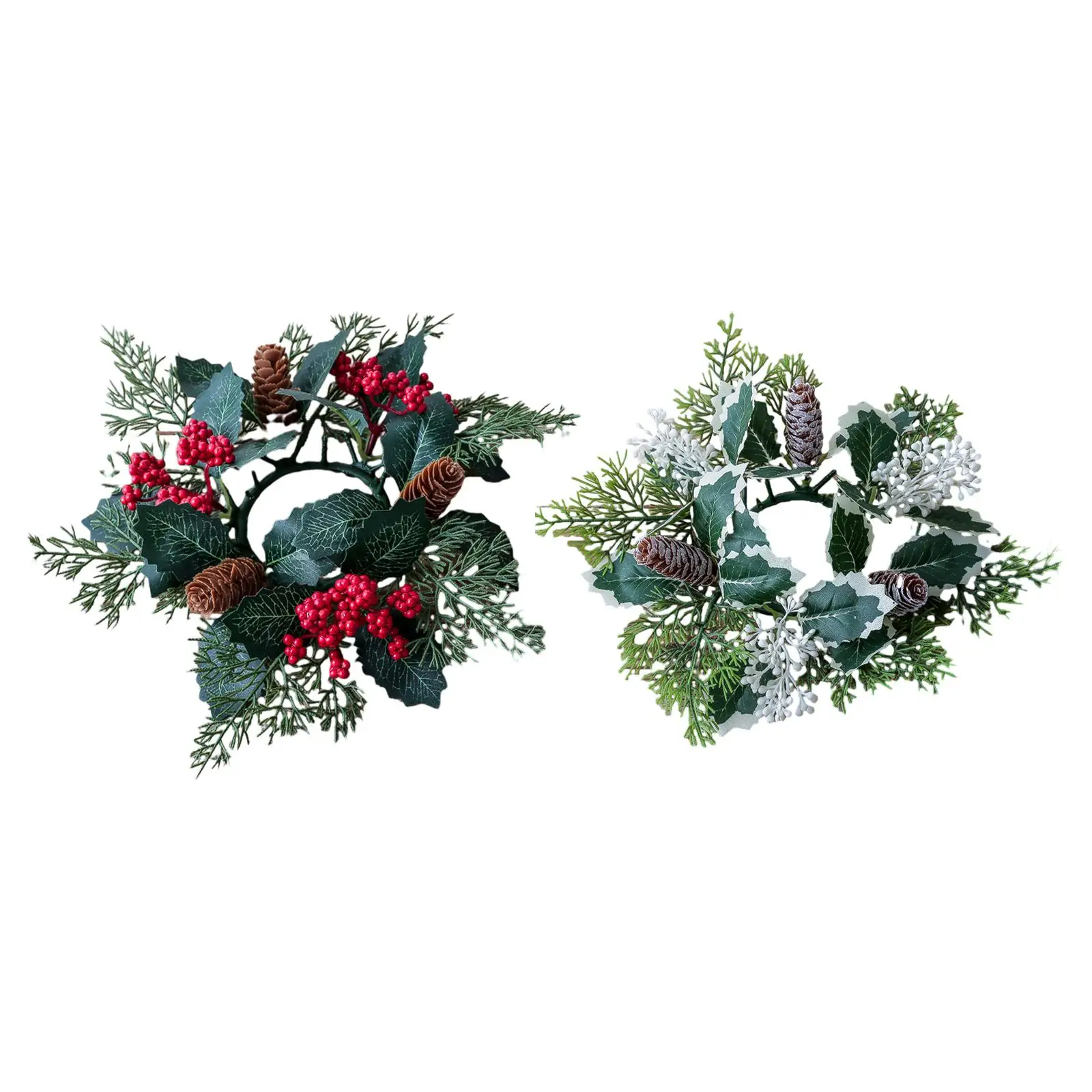 Party Supplies Floral Arrangement 11.02'' Pillar Candle Rings Wreath For Farmhouse Home Tabletop Cafe Bar