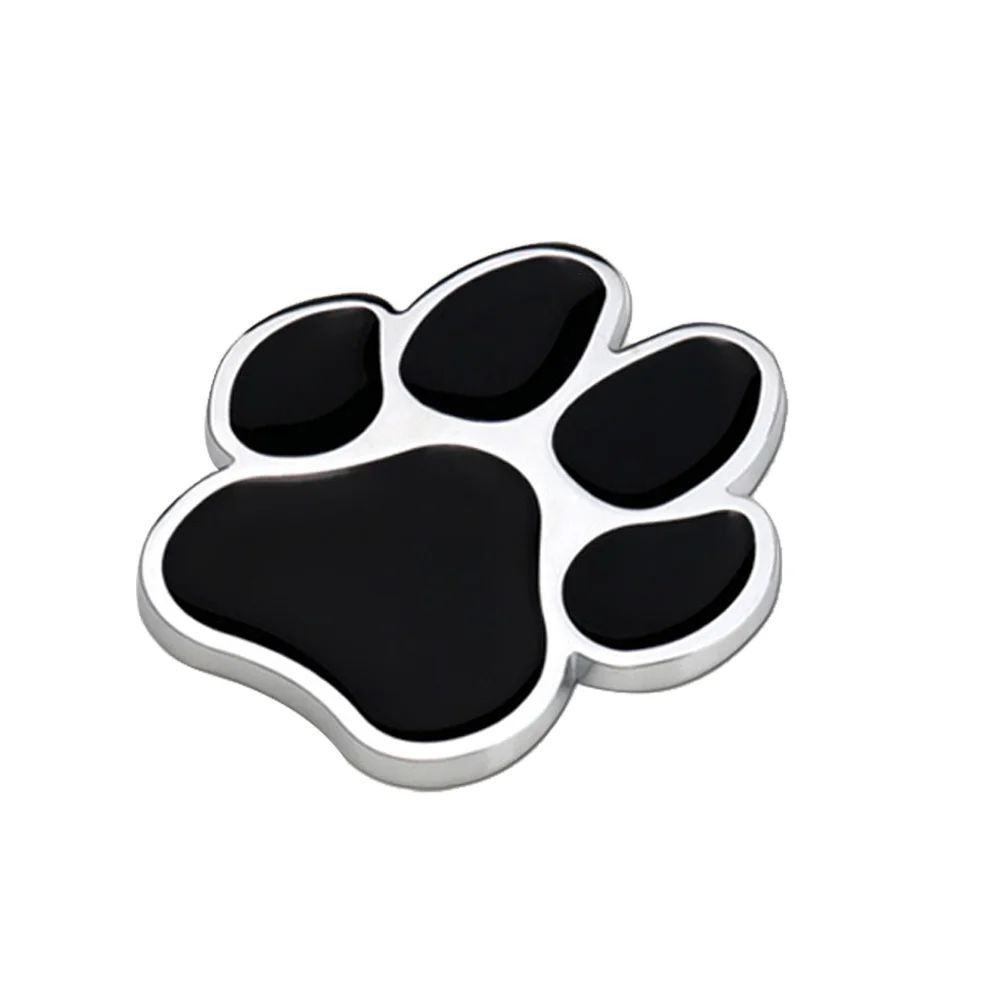 

Car Stickers Labels Metal Auto Dog Paw Refit Decal Decoration Footprint Zinc Alloy