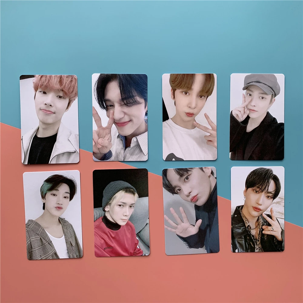 

8 шт./набор KPOP ATEEZ Фотокарта ЛОМО карта San Yunho Hongjoong Seonghwa почтовые открытки Поклонники колье подарок D25