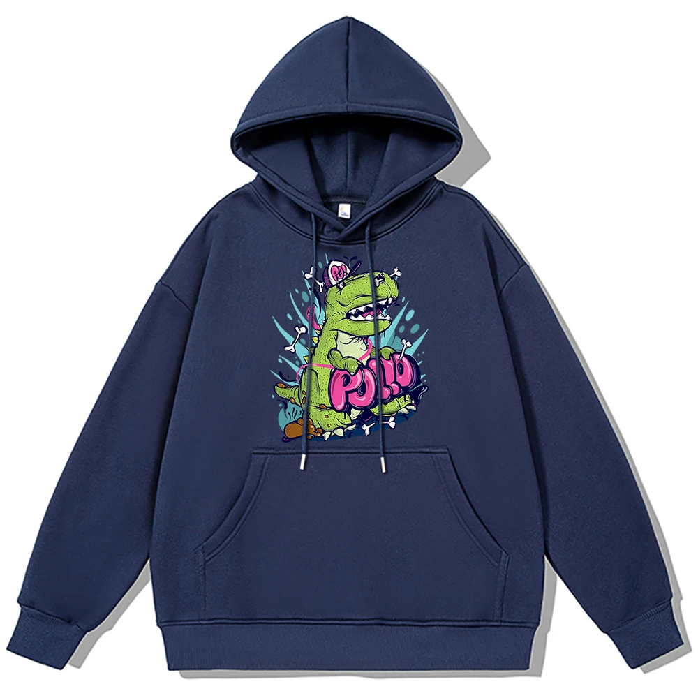 

Свитшот мужской с капюшоном и принтом в виде динозавра