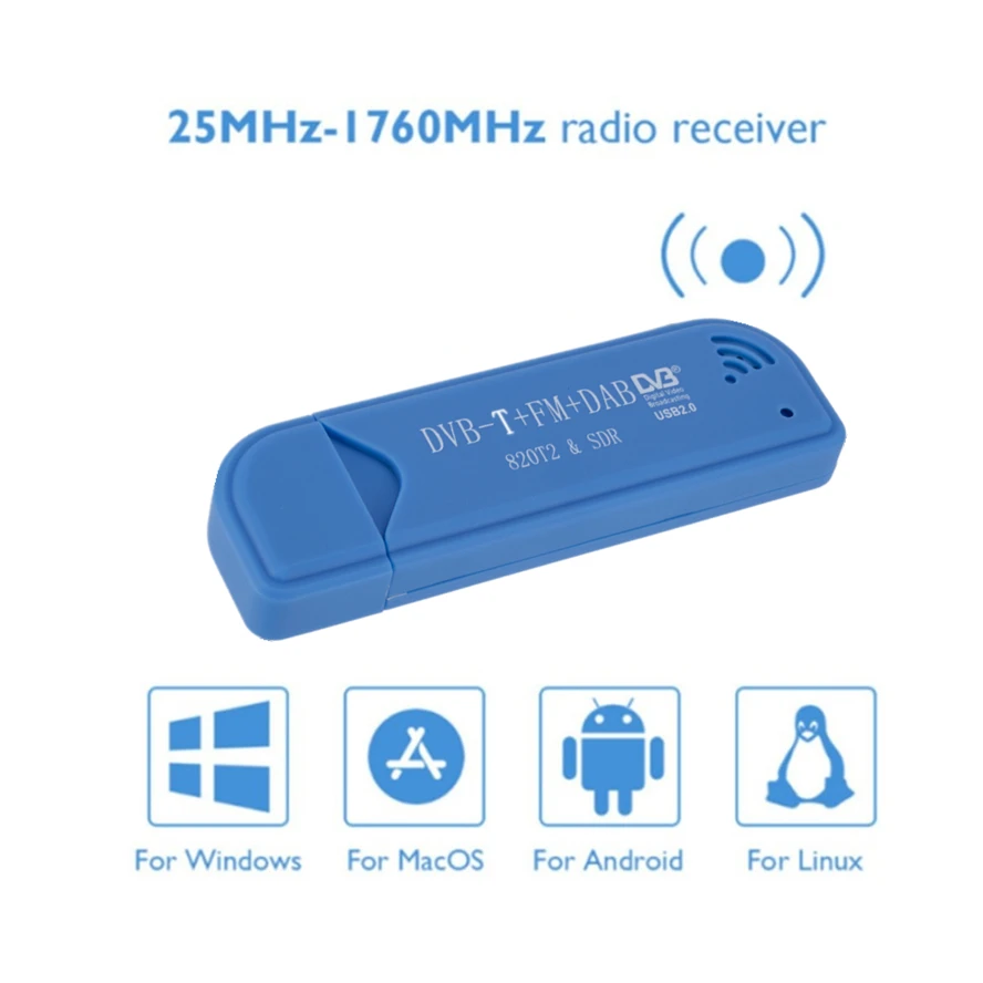 Мини Портативный ТВ-Стик 820T2 цифровое видео USB 2 0 DVB-T + DAB FM RTL2832U Поддержка SDR тюнер