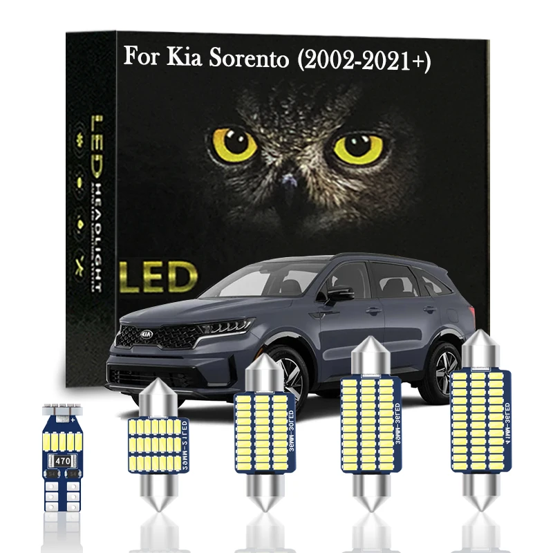 

Для Kia Sorento 2002 2005 2006 2007 2008 2009 2010 2011 2012 2013 2014 2016 2017 2021 Автомобильный светодиодный внутренний фонарь Canbus