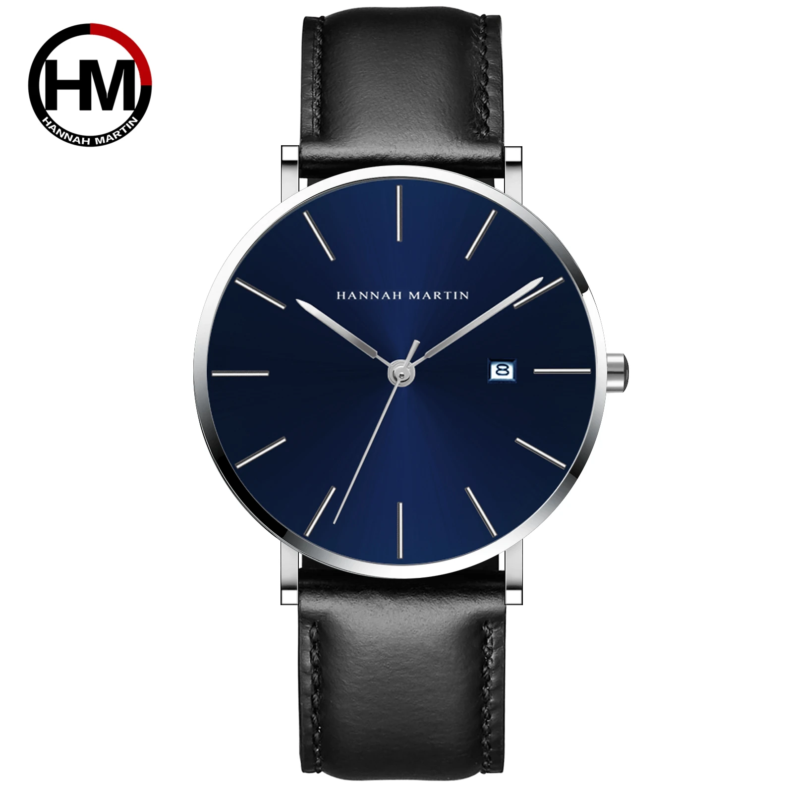 

Top Brand Fashion Import Miyota 2035 Luxury Calendar Quartz Movement Leather Watch Strap Wirst Business Men's Original Watch