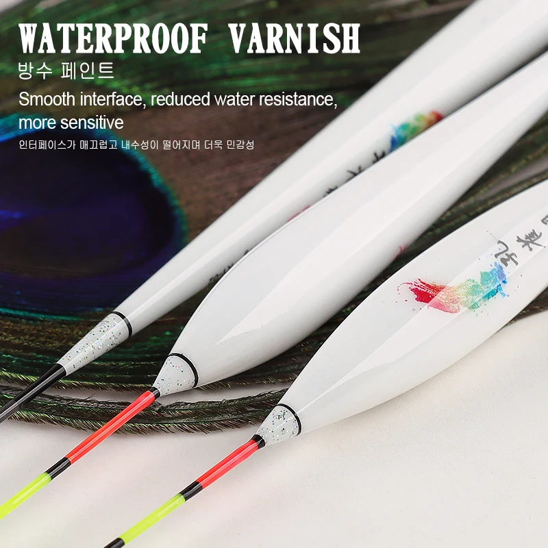 3 шт. поплавки для рыбалки с павлиньими перьями + 1 крючки сумок буй подставка