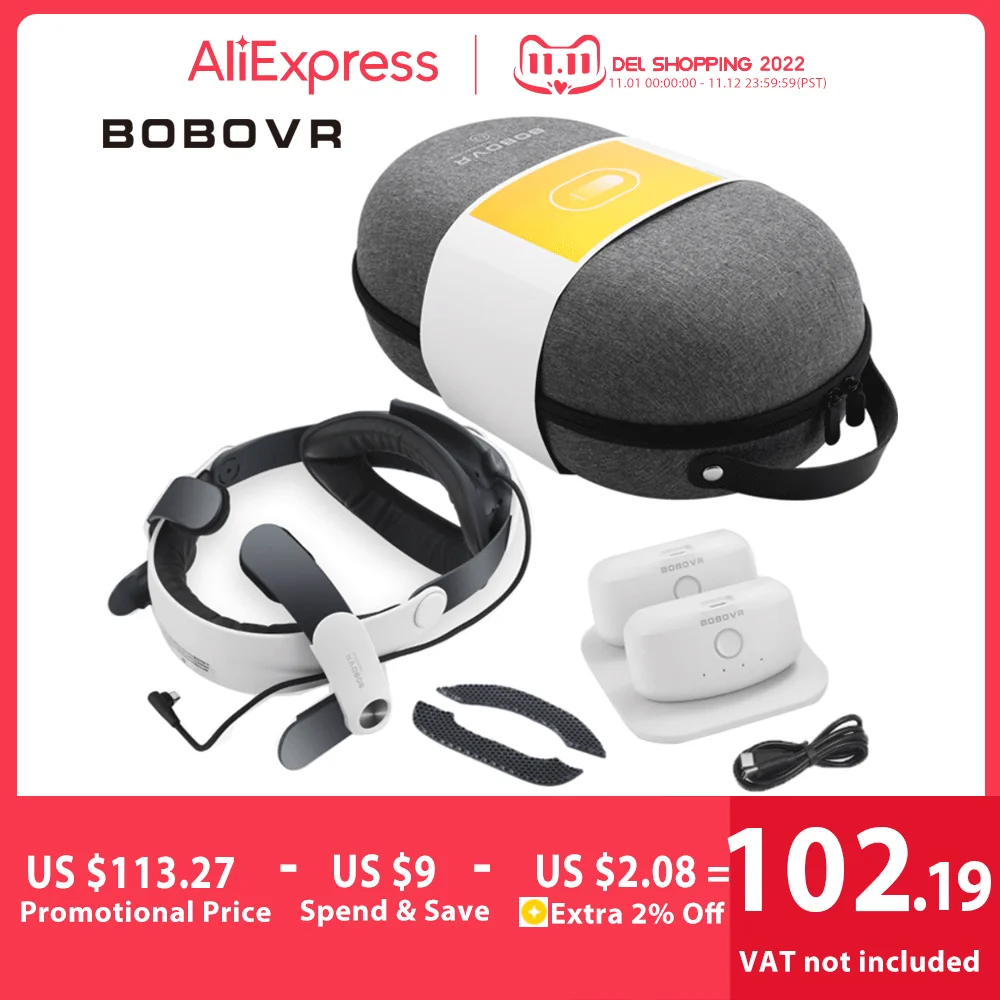 Najtaniej BOBOVR M2 Pro Akumulator Pasek Power Bank Dla Oculus Quest 2 Z Poduszką O Strukturze Plastra Miodu C2 Futerał Do Przenoszenia Akcesoria VR