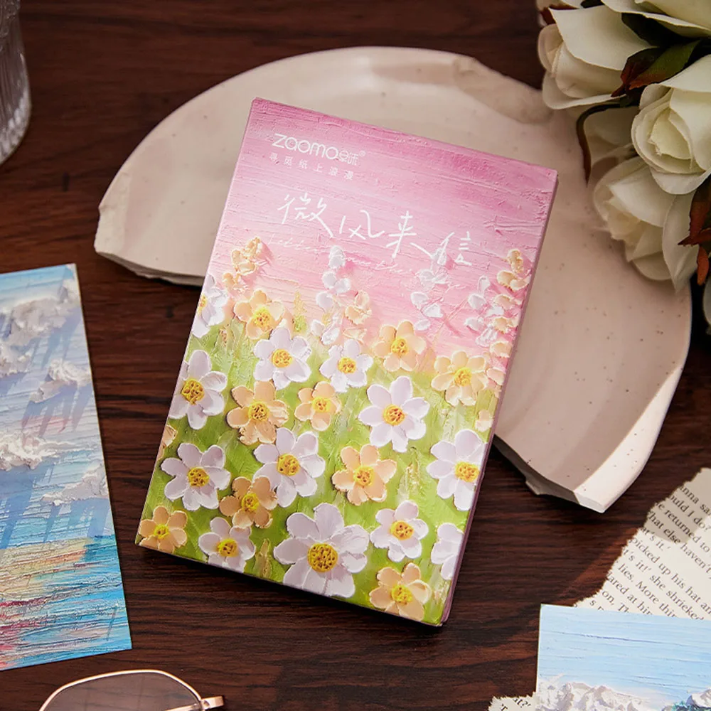 

30 Sheets Kawaii Postcard Cute Oil Painting Scenery Postal Card Wish Card Greeting Card Christmas Birthday Gift Message Cards