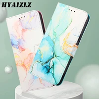 marble magnetic flip case for samsung galaxy m33 global etui full protective cover for galaxy m53 5g phone case card slots stand