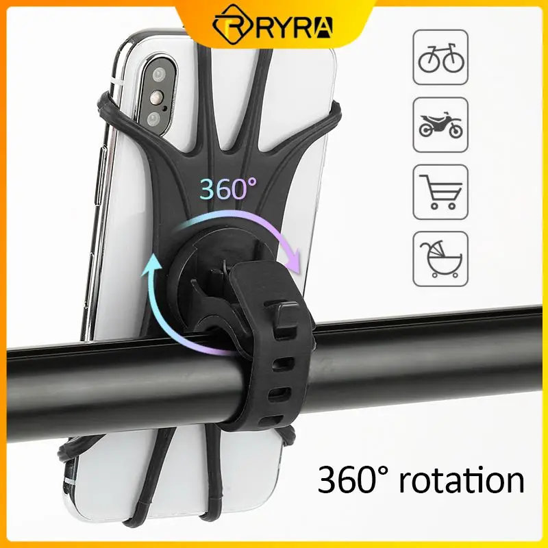 

RYRA Creative Silicone Holder Bicycle Motorcycle Stand 360° Rotatable Riding Cycling Bicycle Bike Phone With GPS Support Bracket