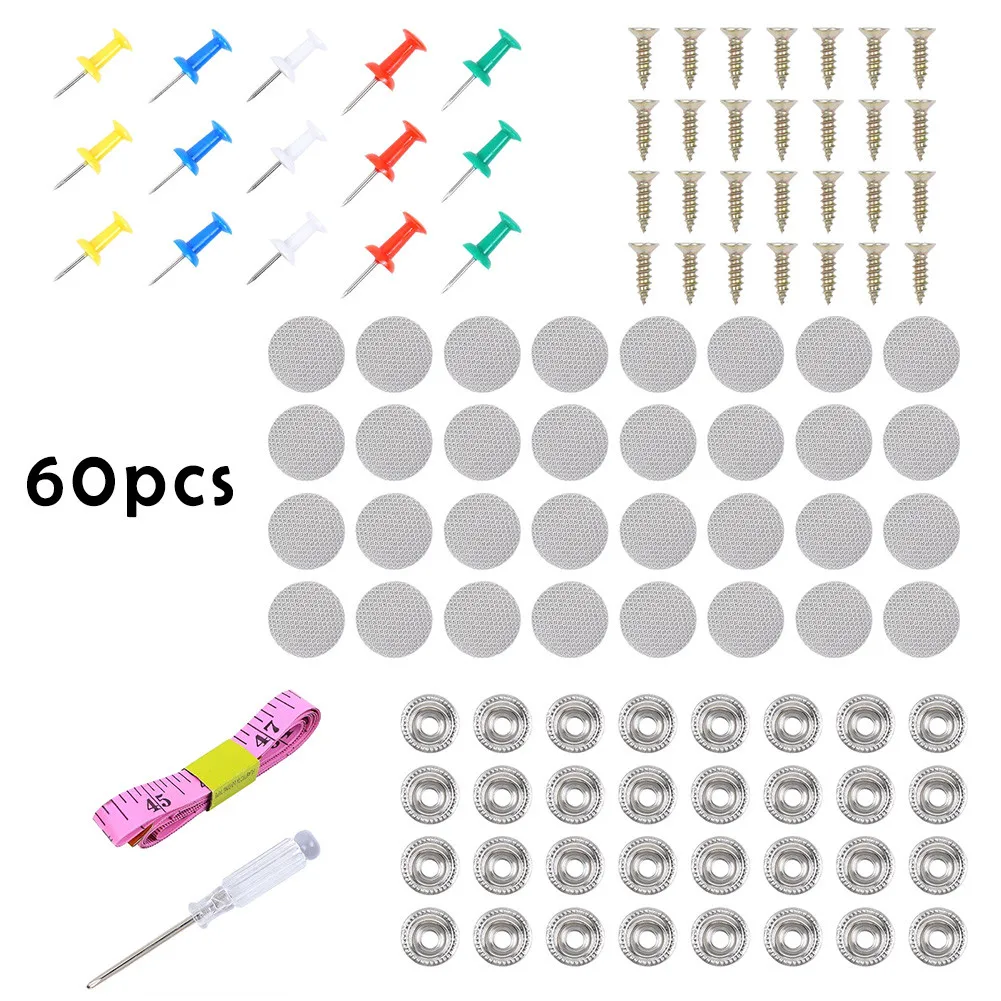 

60X Fastener Clips Car Roof Buckle Car Roof Repair Rivets Sagging Headliner Fix Repair Pins Snap Rivet Interior Mouldings