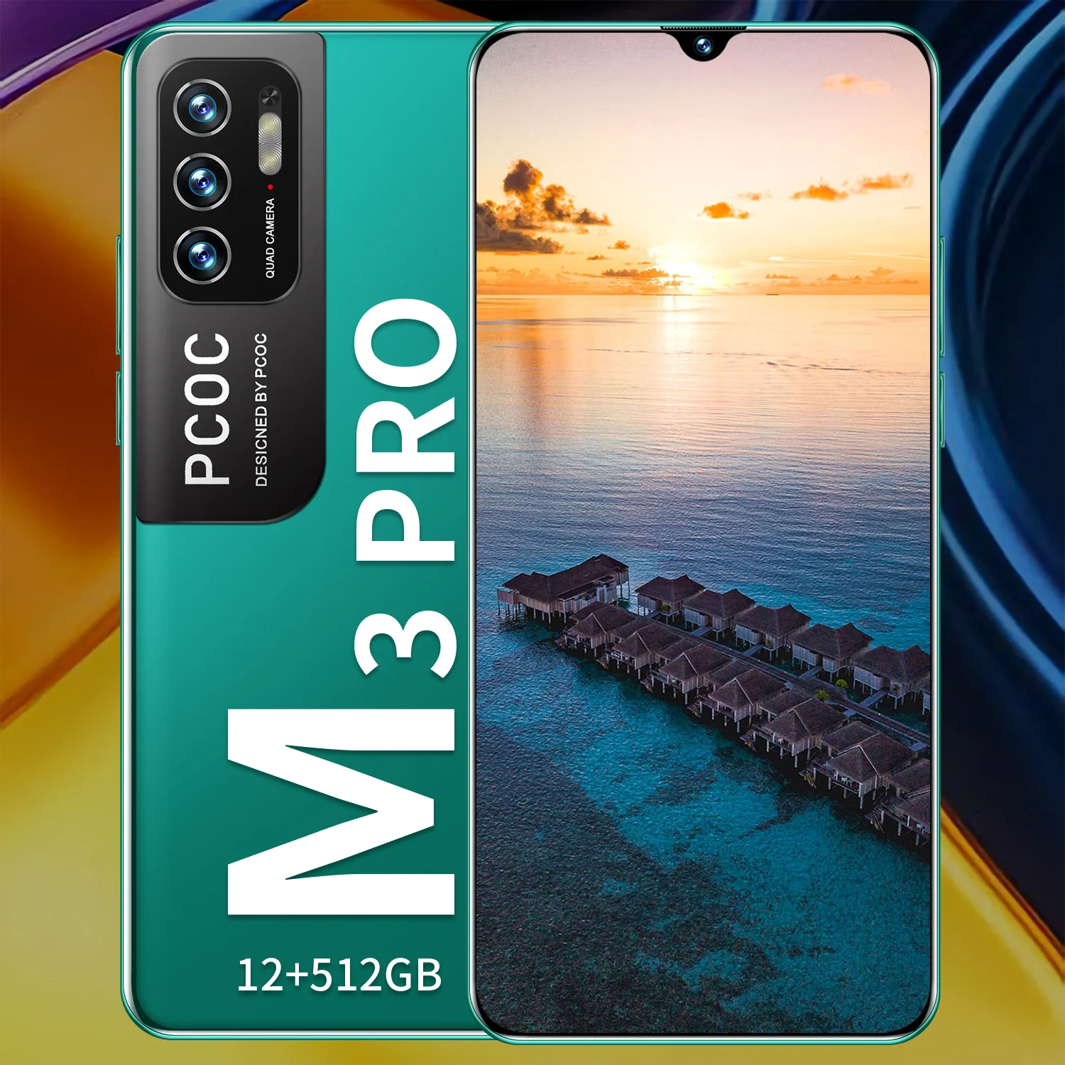 latest m3 pro 5g smart phone 12 512g new 16mp32mp 6800mah wifi three camera smart phone 6 72 inch hd full display cellphones free global shipping