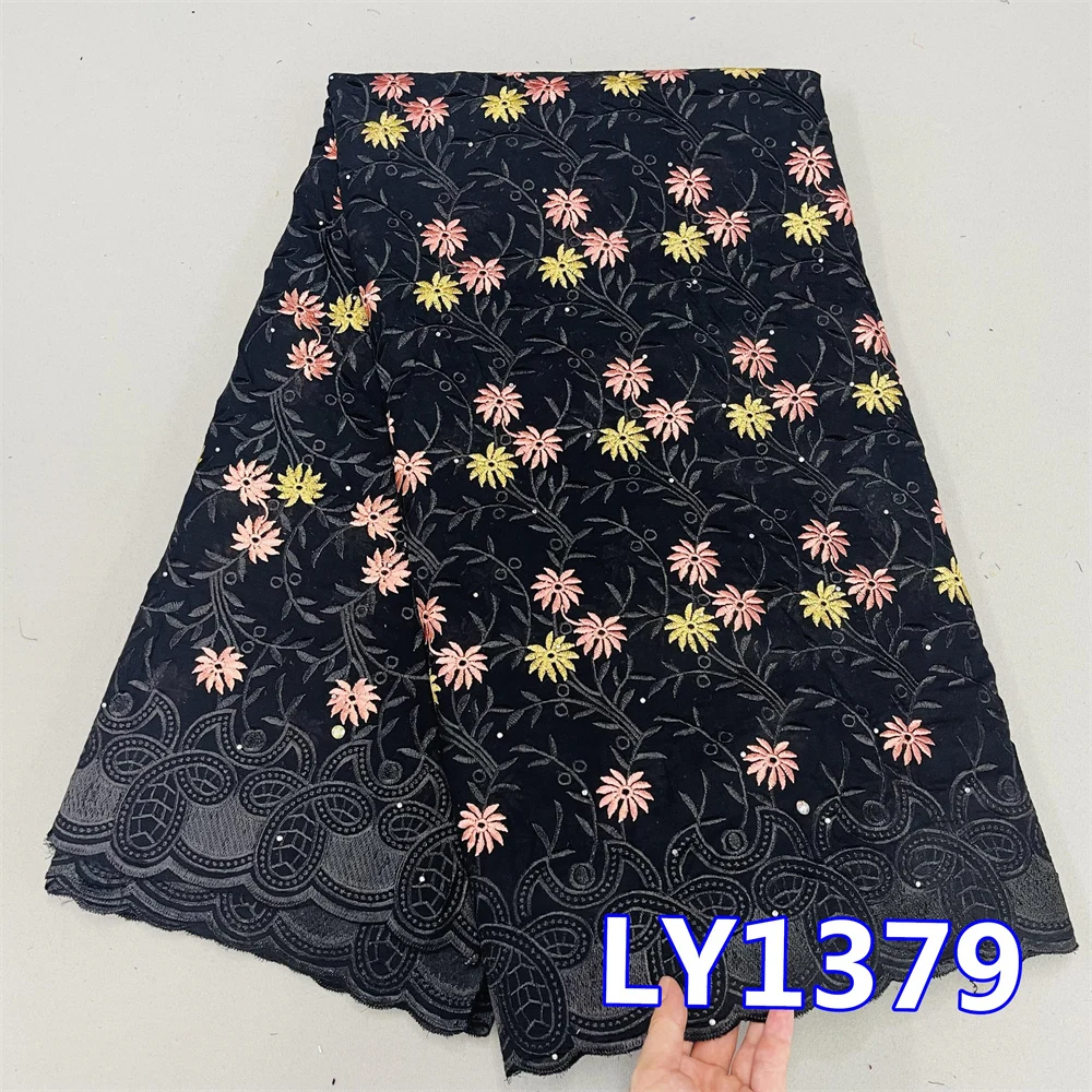 Африканская гипюровая кружевная ткань с бархатом 2022 Высококачественная