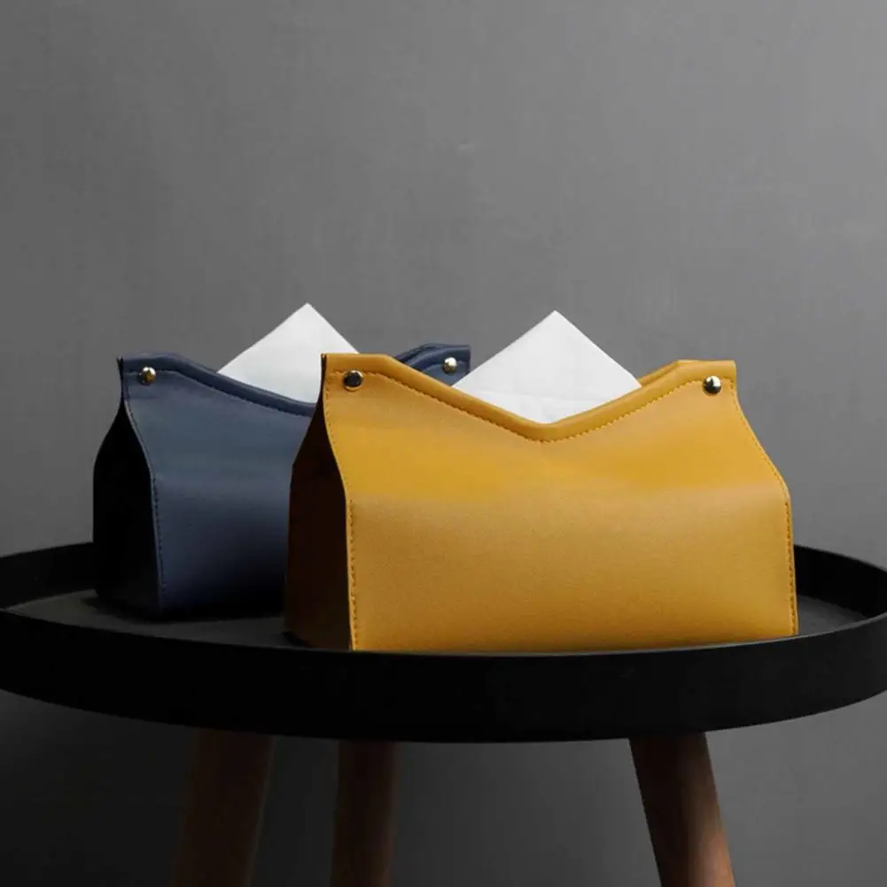 

Tissue Holder Lightweight Faux Leather Fashion Napkin Paper Storage Holder Tissue Box Tissue Box for Indoor