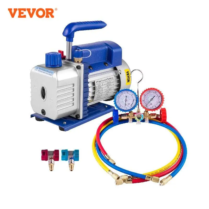VEVOR 1.8-4.8CFM Refrigerant Vacuum Pump Refrigeration 1/3 1