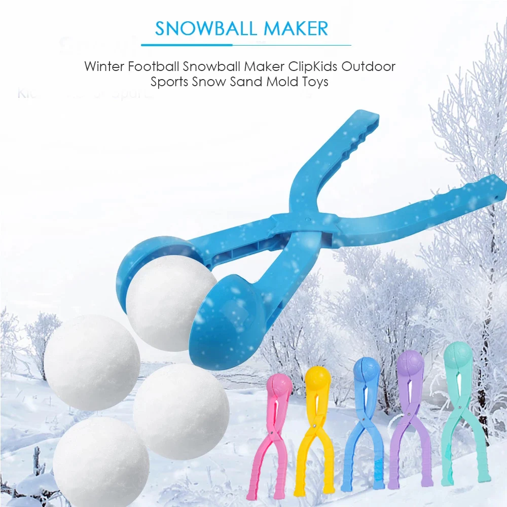 Winter 3D Large Round Snowball Maker Clip Mold Toys 15 Inch Outdoor Funny Snow Sand Mold Snowball Fight Sports Toys For Childre