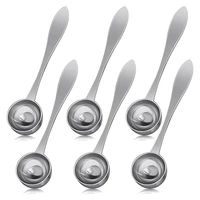 6 pieces coffee scoop stainless steel measuring spoon long handle tablespoon stirring spoon for coffee tea sugar 20 ml