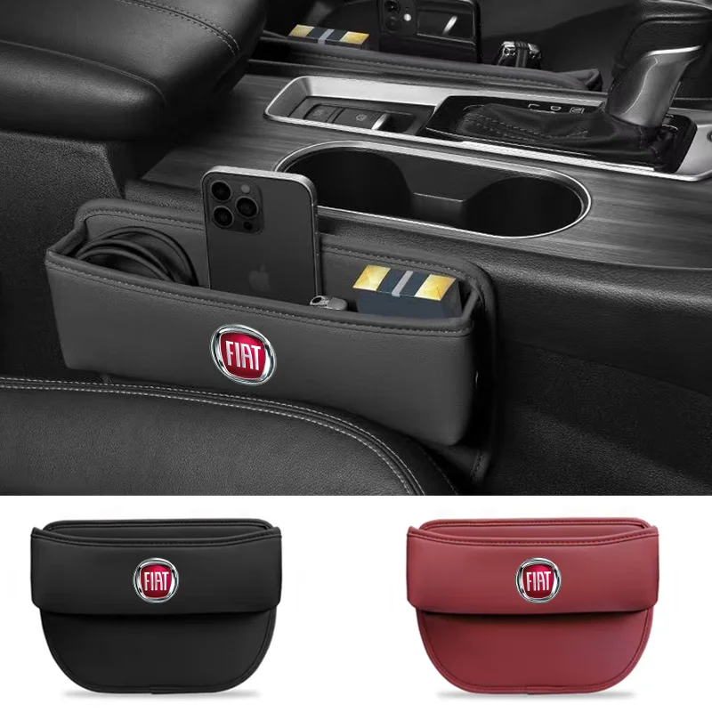 

Car Slit Box Organizer PU Leather Car Seat Crevice Gap Storage Bag for Fiat punto abarth 500 stilo ducato palio bravo doblo