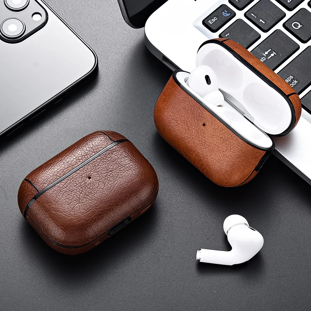Leather Hard Plastic Cover for AirPods Pro 2 Case for AirPods Pro2 Pro 2nd GEN Funda For AirPod 3 Pro 2022 Case Headphone Coque