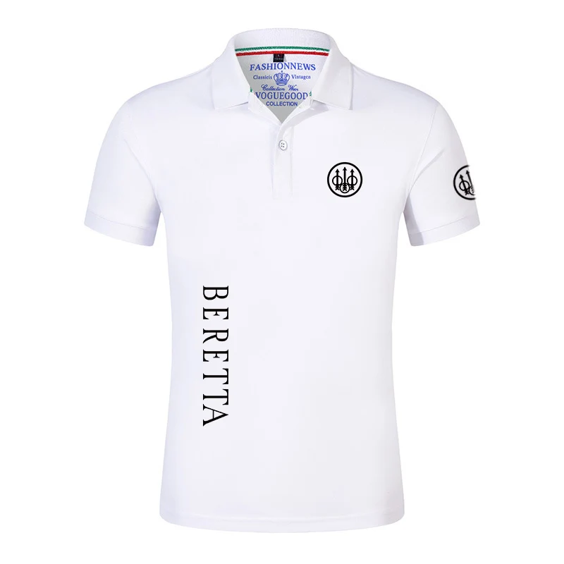 

2022 New Beretta Firearms Printed Popular Comfortable High Quality Classic Men Polo Shirt Casual Solid Short Sleeve Cotton Tops