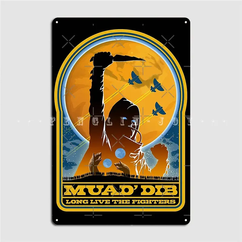 

Dunes Muad' Dib Metal Plaque Poster Wall Mural Create Wall Decor Cinema Tin Sign Poster