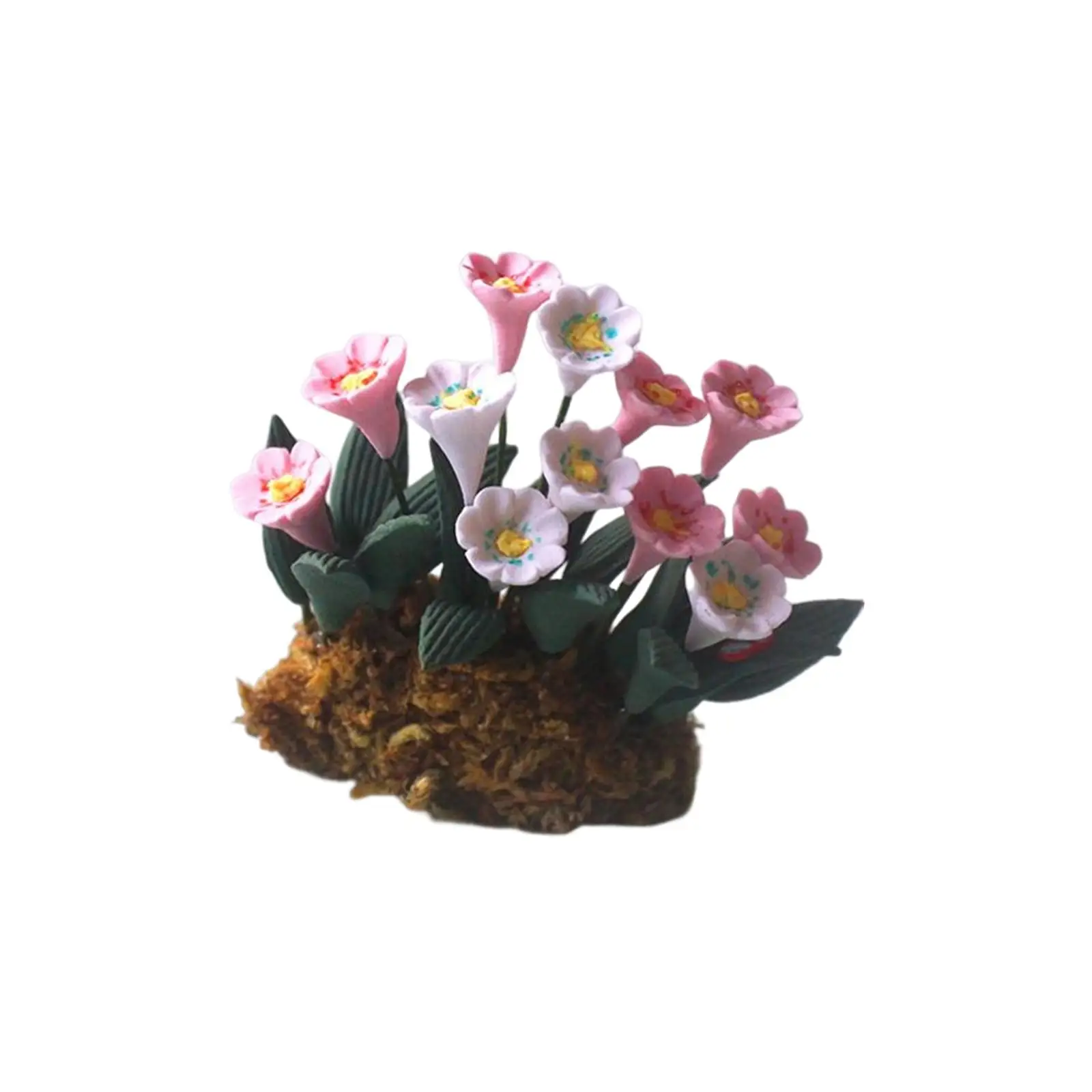 

Цветок для кукольного домика 1:12, миниатюрный Ландшафтный пейзаж, принадлежности для сада, ролевая игра, домашний миниатюрный декор с утренн...