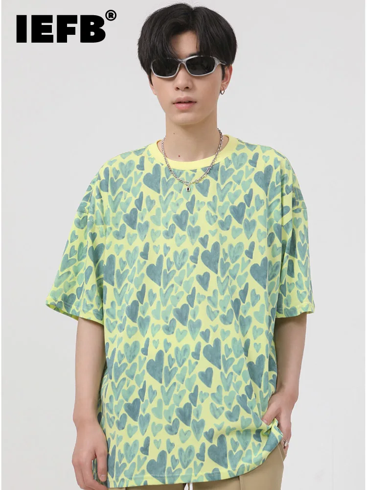 Мужская одежда IEFB Новинка лета 2022 футболка Корейская свободная Асимметричная