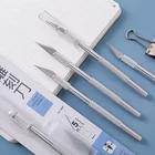 Металлический нож-ручка, маленький нож для резьбы, ремесленный нож, Гравировальный резак, резак для бумаги, Открыватель для букв, школьные канцелярские принадлежности для дома и офиса