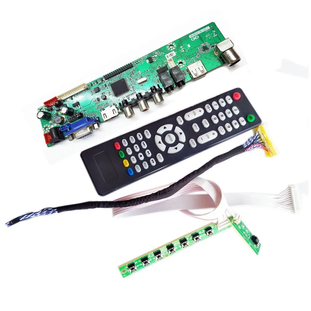 

Drive-free HDV56U-AS HDVX9-AS HDV56R-AL V2.2 Universal LCD TV Driver Motherboard TV Remote TV Repair Accessories