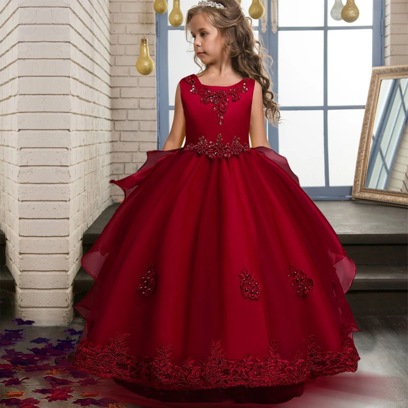 

Costume Party Wedding Dress Evening 10 12 Year 2022 Summer Pageant Flower Princess Dress Elegant Kids Dresses For Girls Children