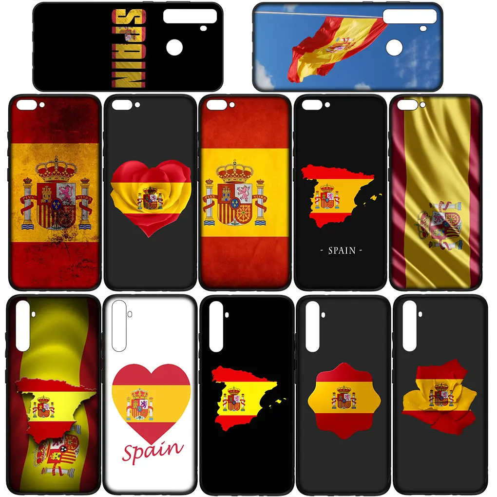 Мягкий силиконовый чехол с флагом Испании для Samsung Galaxy S24 S23 Fe Ultra Plus A55 A35 A24 A25 A15 A05 M55