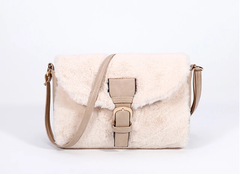 

Crossbody plush bag 2022 new saddle bag autumn/winter shoulder bag for women