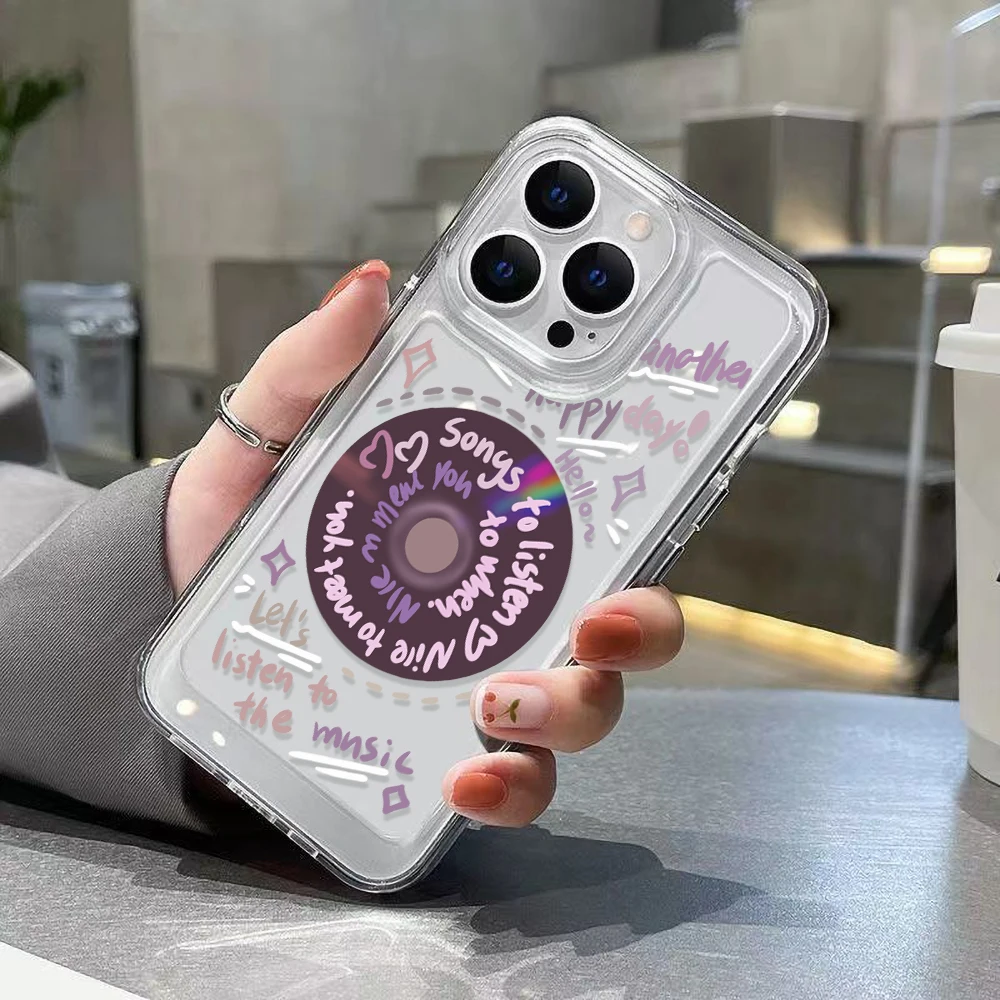 

Retro Cool CD Player Phone Case For iPhone 12 Case For iPhone 11 13 14 Pro Max XR XS Max 8 7 14 Plus SE 2022 Soft Silicone Cover