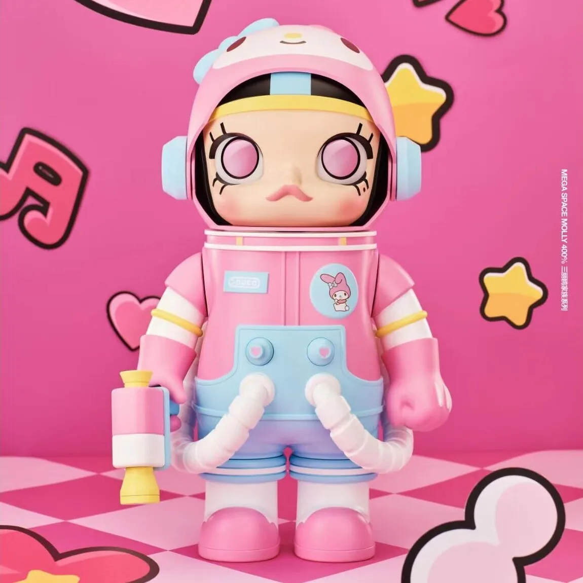 Оригинальная аниме-фигурка Mega Space Molly 400% персонажи Sanrio Hellokitty Cinnamoroll Melody Kuromi Pochacco Pom