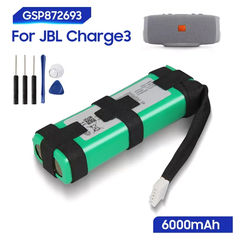 

Original Replacement Battery For JBL Charge3 Charge 3 GSP872693 03 GSP1029102A Bluetooth Audio Outdoor Speaker Genuine 6000mAh