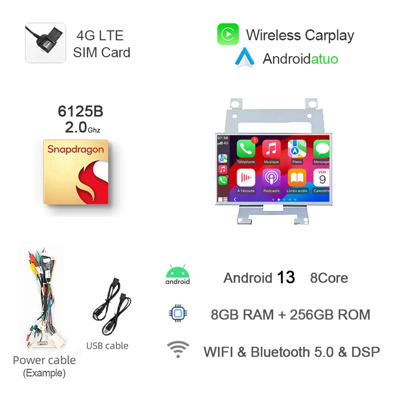 

7-дюймовый 12 ГБ автомобильный радиоприемник Android для Land Rover Freelander 2 2007-2015 GPS-навигация Carplay автомобильный мультимедийный плеер Bluetooth Wi-Fi