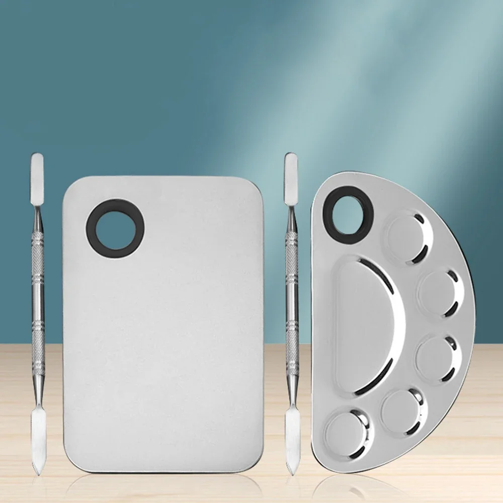 Палитра для смешивания макияжа из нержавеющей стали