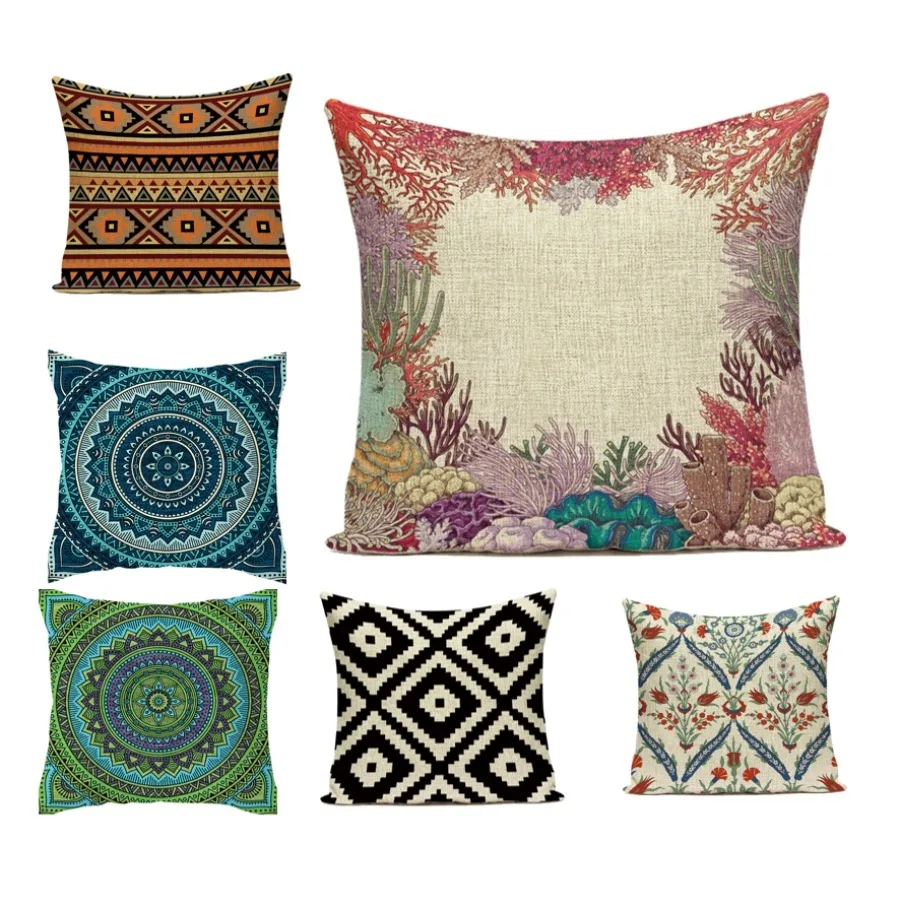 Наволочка с принтом в виде красных