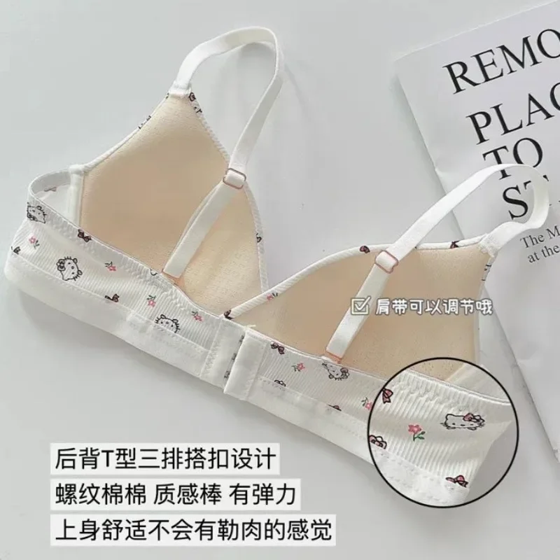 Hello Kitty японская девушка-студентка пуш-ап маленькая грудь без проволочных ободков