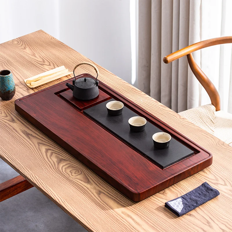 

Tea tray solid wood whole drainage tea table Wujin simple household large Kung Fu tea set Chinese style