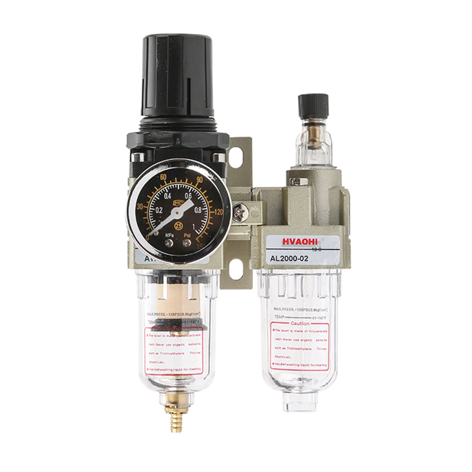 

AC2010-02 Pressure Regulator Pneumatic Filter Accessories Drainage Easy Install For Air Compressor Practical Manual Durable