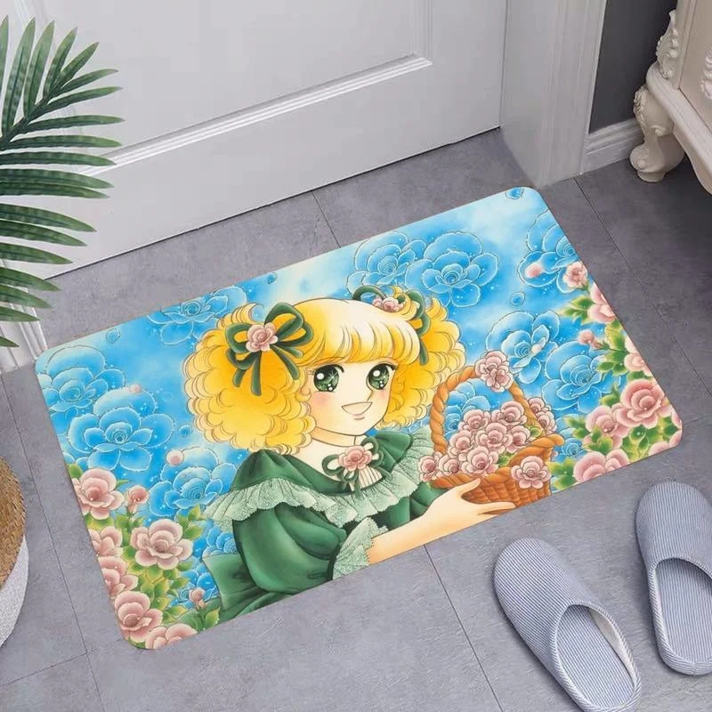 

Kitchen Mat Entrance Doormat Carpet Indoor Anti Slip Flannel Anime Rug Women Slipper Candy Women Area Rugs Prayer Rug Lounge Rug