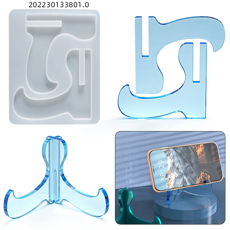 

Assembly Mobile Phone Table Bracket Silicone Mould DIY Crystal Epoxy Resin Mold