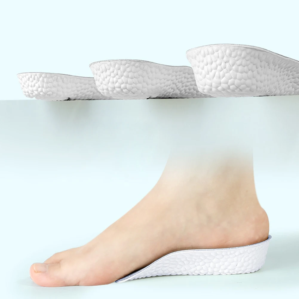 

1Pair Shoe Insoles Breathable Half Insole Heighten Heel Insert Sports Shoes Pad Cushion Unisex 1.5-3.5cm Height Increase Insoles