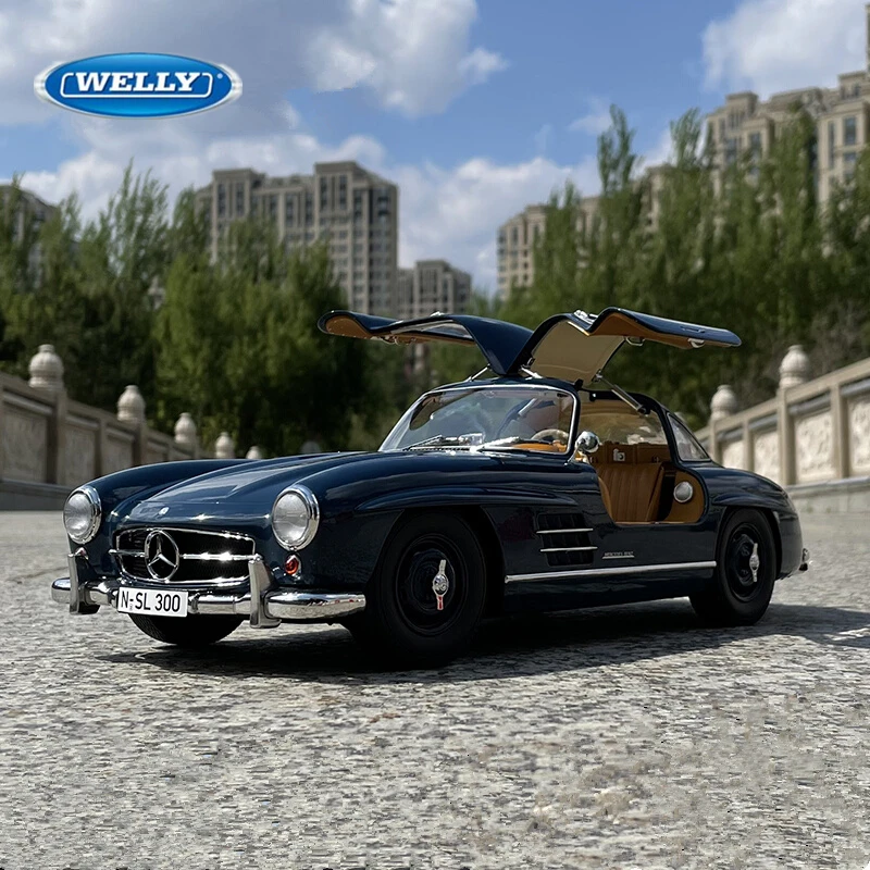 

Welly 1:36 Mercedes-Benz 300SL Alloy Car Model Diecasts Metal Toy Car Model Door Can Opened Simulation Collection Childrens Gift