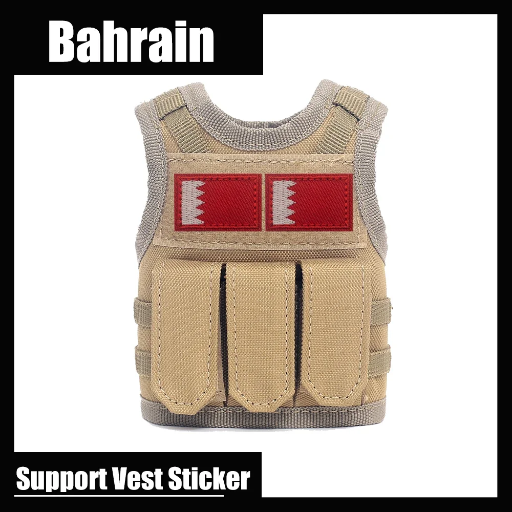 Фактория прямые продажи вышивка национального флага Бахрена красный ПВХ крючок