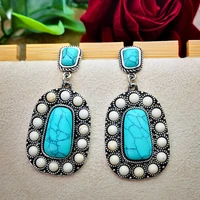 fashion bohemia style lady earrings classic stone statement dangle earrings jewelry for women party best gift
